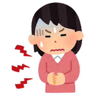 腹痛の人のイラスト
